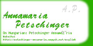 annamaria petschinger business card